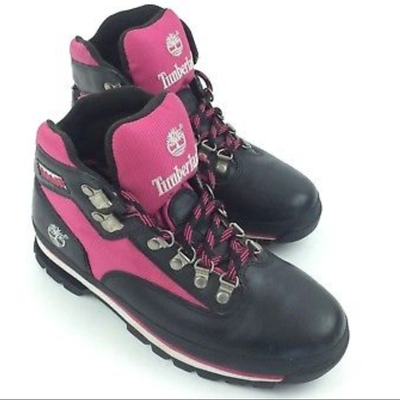 Timberland Shoes - Timberland Hiking Boots Women's 8M Black & Pink
